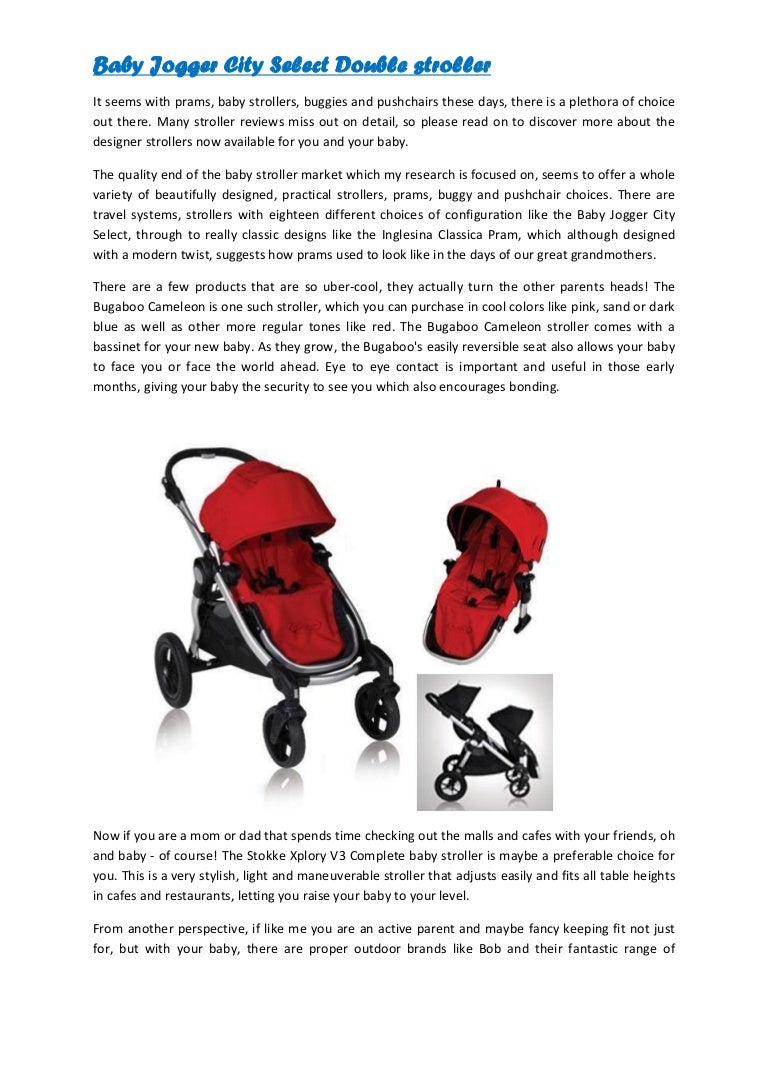 Baby jogger city select double stroller 2