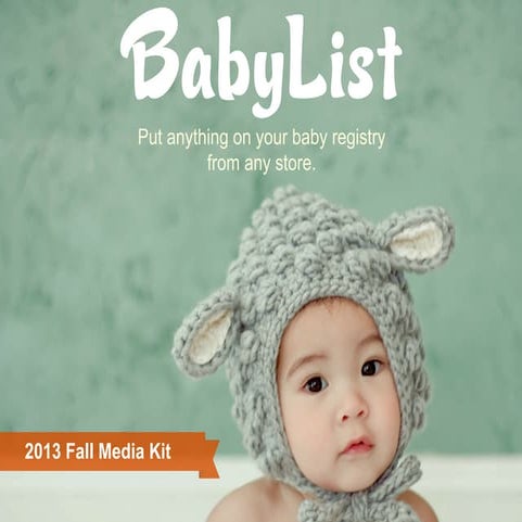 Baby List media kit, nov 2013 | PPT