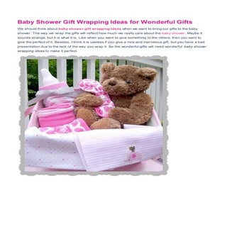 Baby Shower Gift Wrapping Ideas
