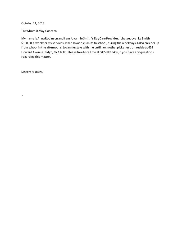 babysitter letter babysitting recommendation letter