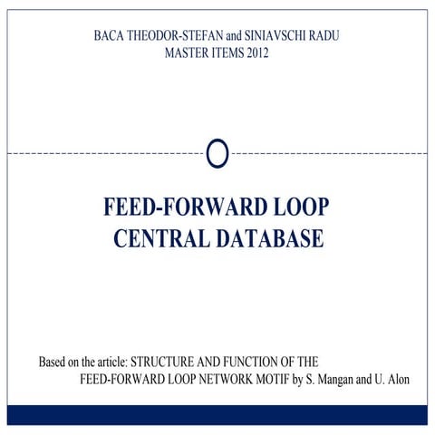 Feed-forward loop database