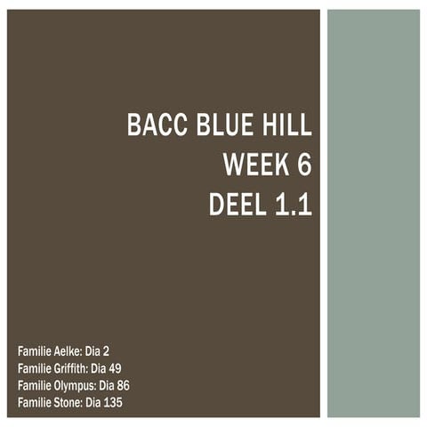 Bacc blue hill week 6 deel 1.1