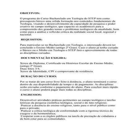 Bacharelado em teologia