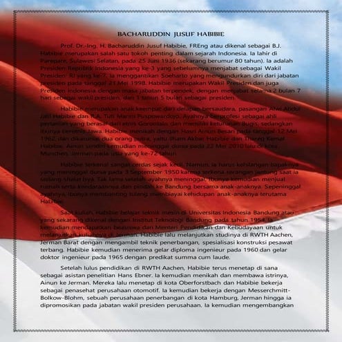 Profil Bacharuddin Jusuf Habibie