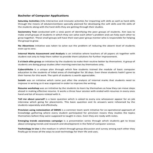 Bachelor of computer applications