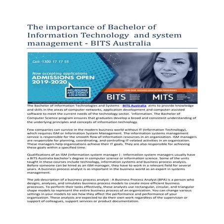 Bachelor of information technology