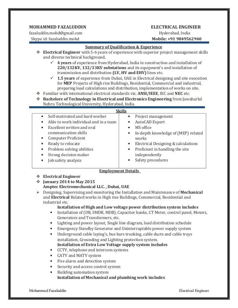 Bachelor's degree (electrical engineer(mep) 6 years