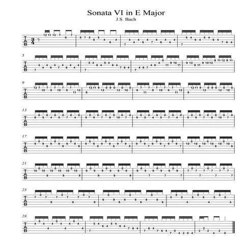 Bach sonata vi (shortened)