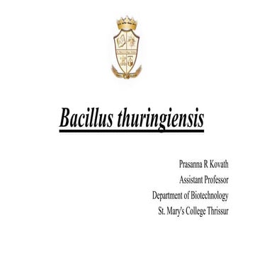 Bacillus thurigenesis