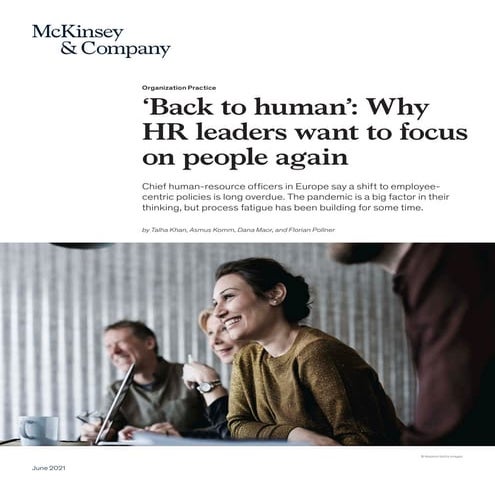 Back to Human Why HR Leaders want to focus on people again