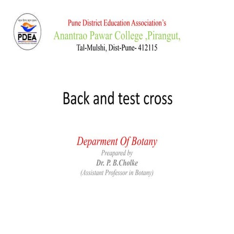 Back and test cross