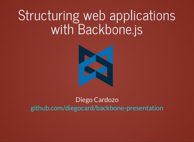 Structuring web applications with Backbone.js