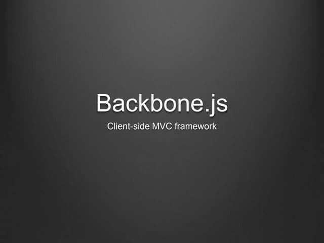 Backbonejs