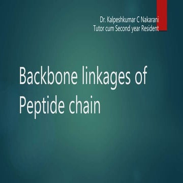 Backbone of peptide chain