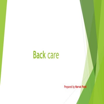 Back care ppt and back care steps nursing procedure 