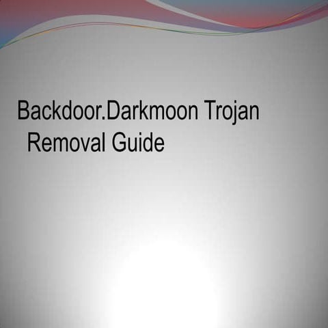 Backdoor.darkmoon trojan removal guide