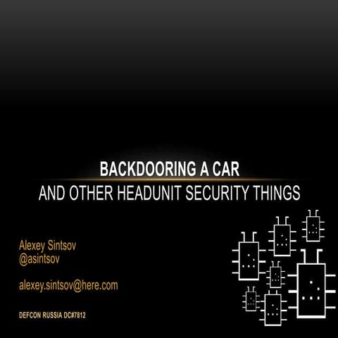 Backdooring a car