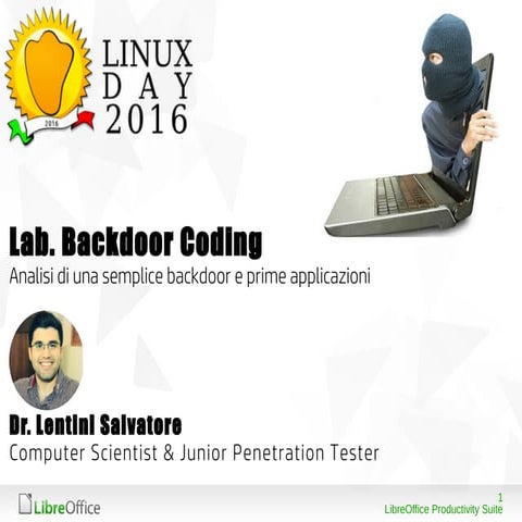 Backdoor Coding: Analisi di una semplice backdoor e prime applicazioni