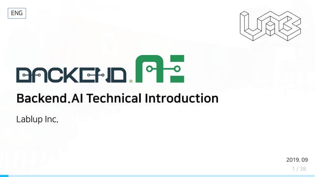 Backend.AI Technical Introduction (19.09 / 2019 Autumn)