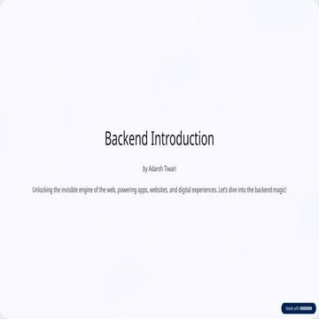 Backend Introduction For Any Website Pptx