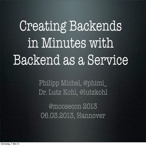 Backendasaservice apiomat