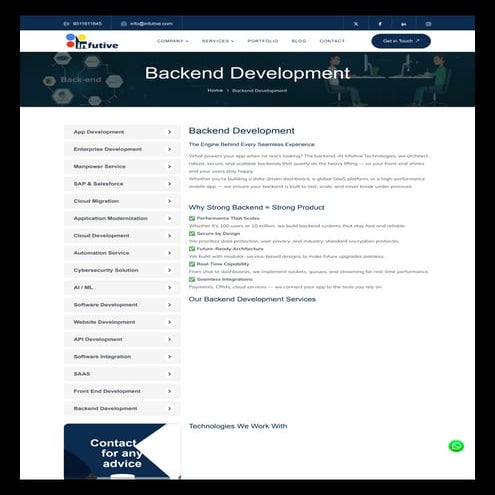 Backend Development in Dwarka, front end app development, | PDF