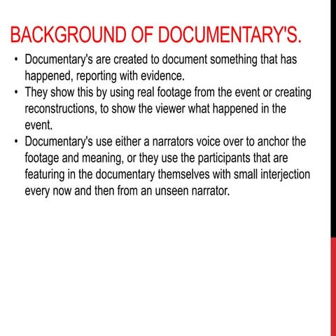 Types of documentaries | PPTX