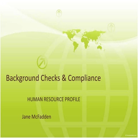 Human Resource Background Checks & FCRA Compliance 2014