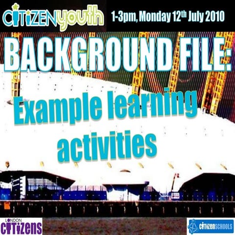 Background file  learning activities