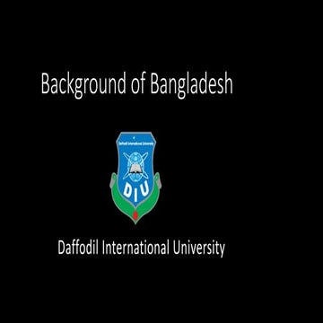 Background of bangladesh