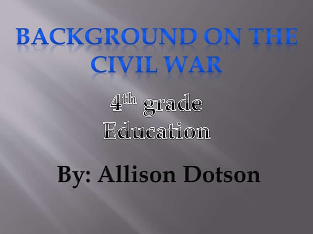 Background on the civil war