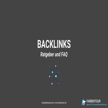 Backlinks Ratgeber + FAQ
