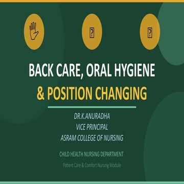 Back care in nursing | PPTX