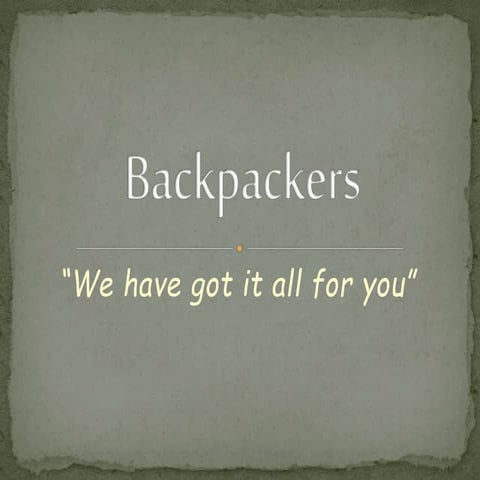 Backpackers
