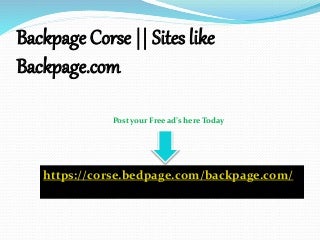 Backpage corse ppt