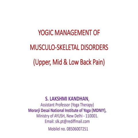 Back pain and yoga and physiological benefits | PDF