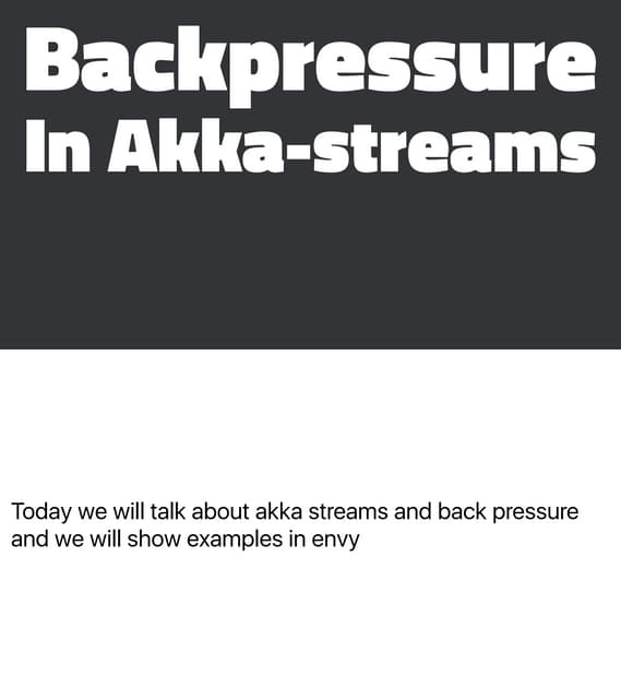 Backpressure in akka-streams
