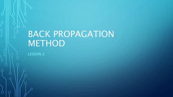 Back propagation network | PPT