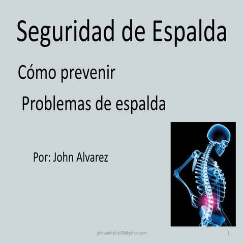 Back Safety - Spanish - Espanol