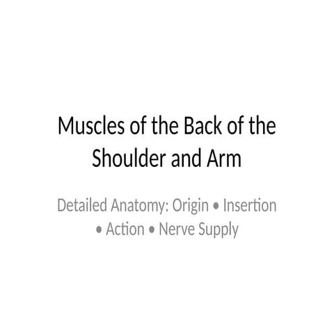 Deltoid muscle, origin insertion and movement | PPT