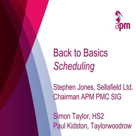 Back to basics scheduling Webinar