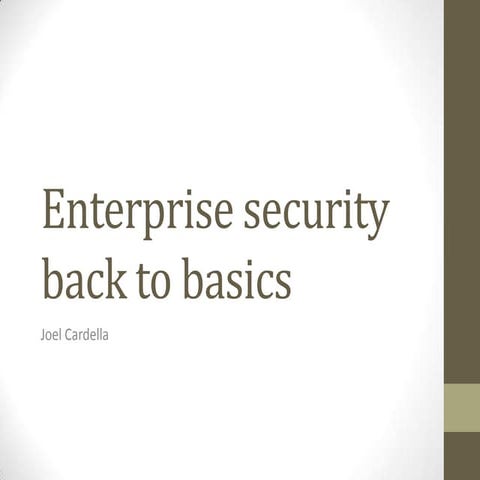 INFRAGARD 2014: Back to basics security
