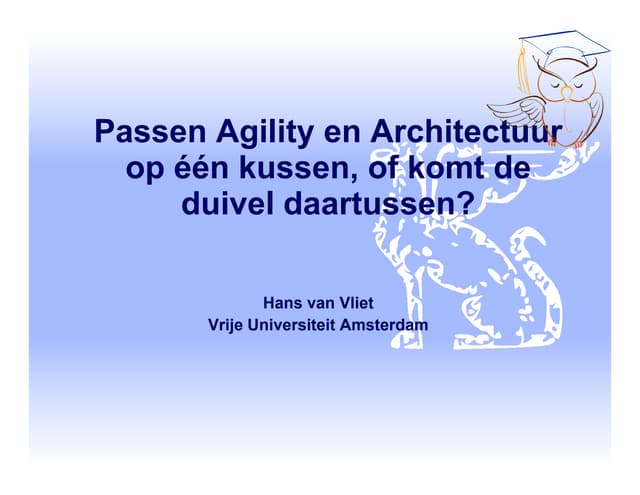 Devnology Back to School IV - Agility en Architectuur