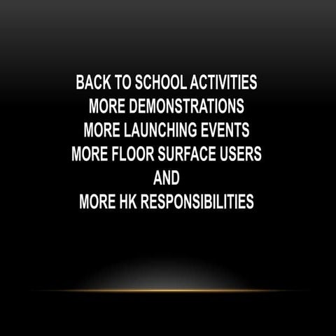 Back to school activities