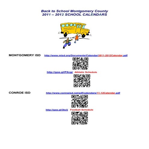 Back to school Montgomery County, TX | PDF