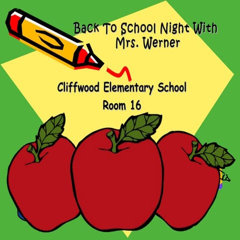Back to School Night Powerpoint 2012