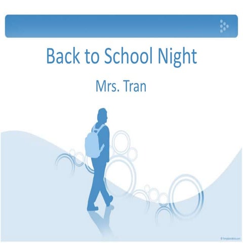 Back to School Night Presentation