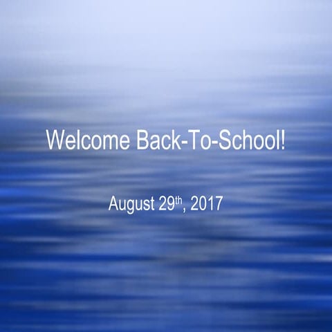 Back to school night 17
