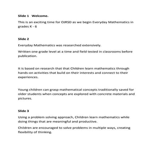 Back to School Night 