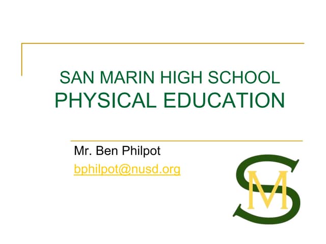 Back to School P.E. 1